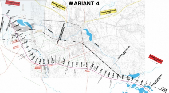 Wybrany wariant przebiegu trasy